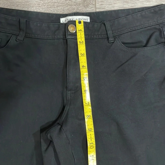 Larry Levine Black Stretch Pants 12 - Picture 8 of 14
